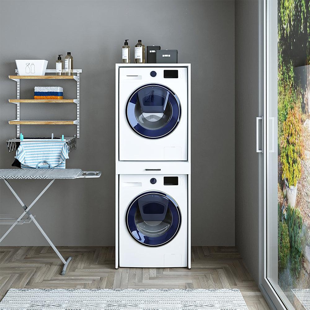 Armoire pour machine à laver et sèche-linge avec étagère